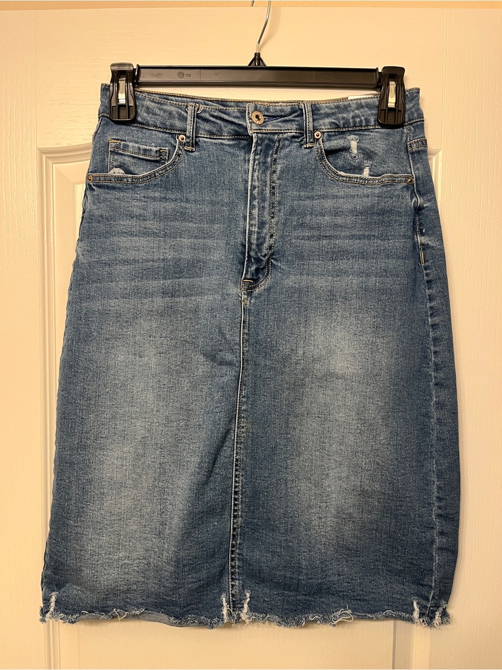 Black Label Women's Denim Midi Skirt